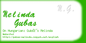 melinda gubas business card